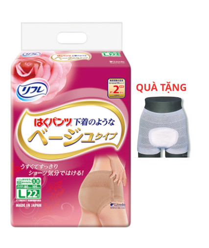 Tã - Bỉm quần người lớn Livedo size L tặng quần lót lưới Abena